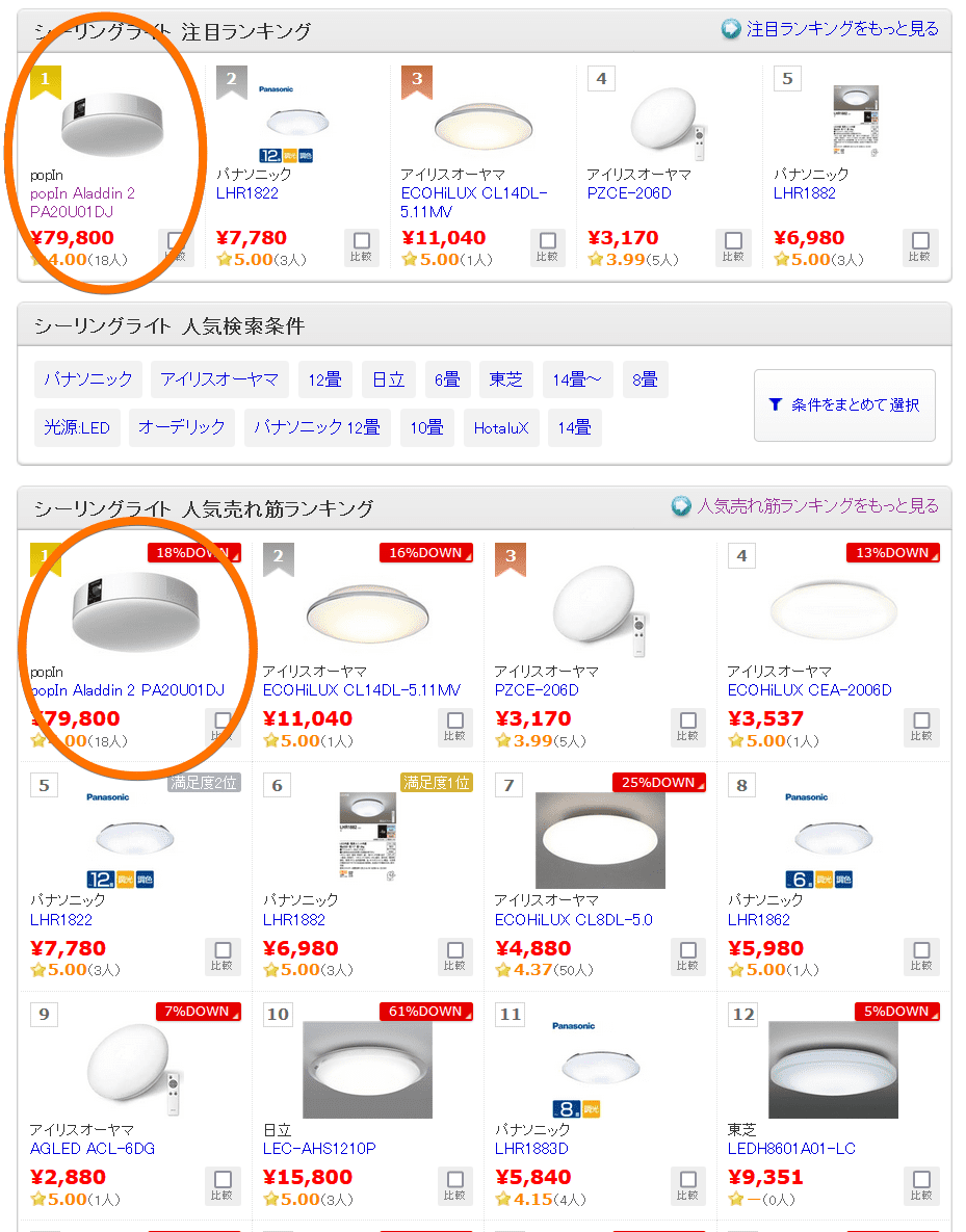 【価格.com】吸頂燈