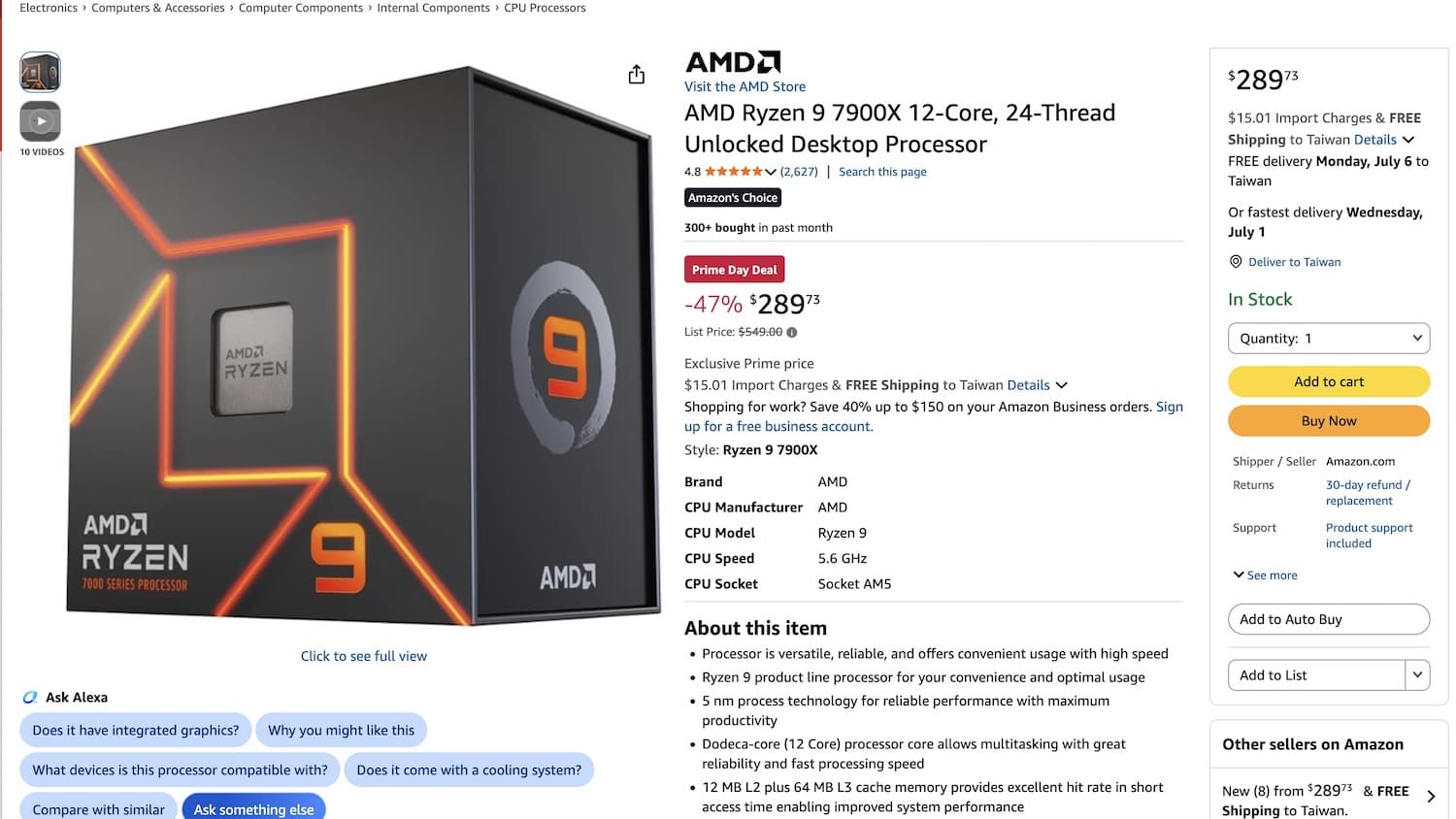 AMD Ryzen 9 7900X