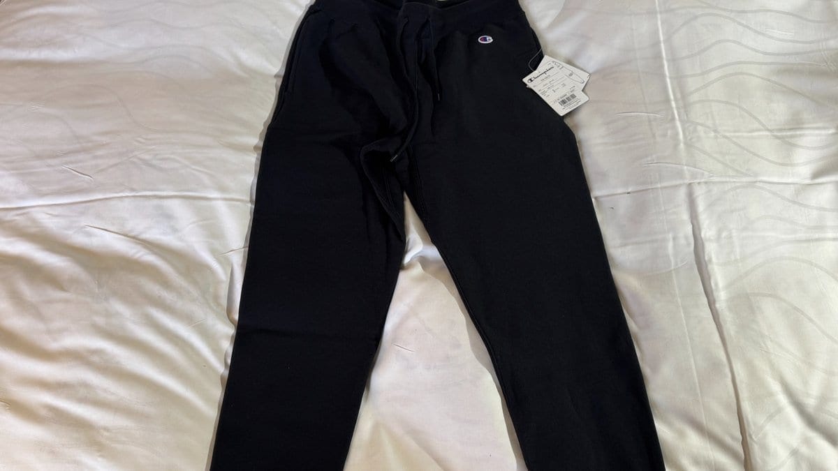 Champion 刷毛長褲 實物