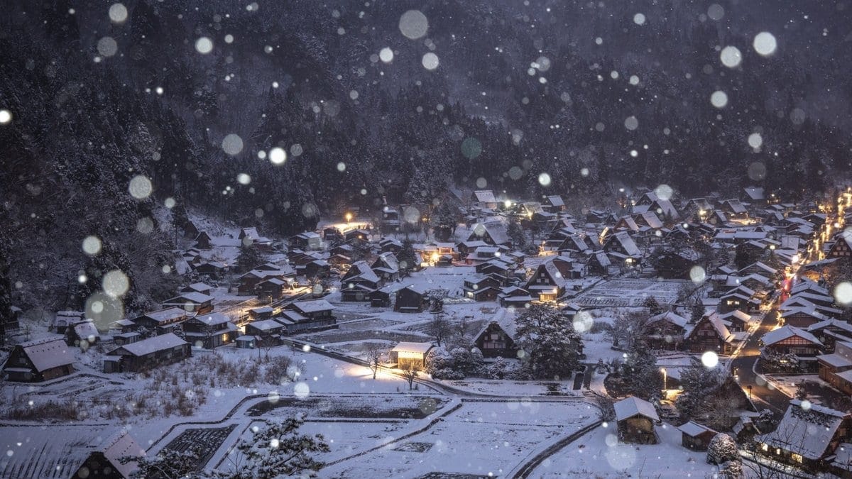 白川鄉 冬天的雪景