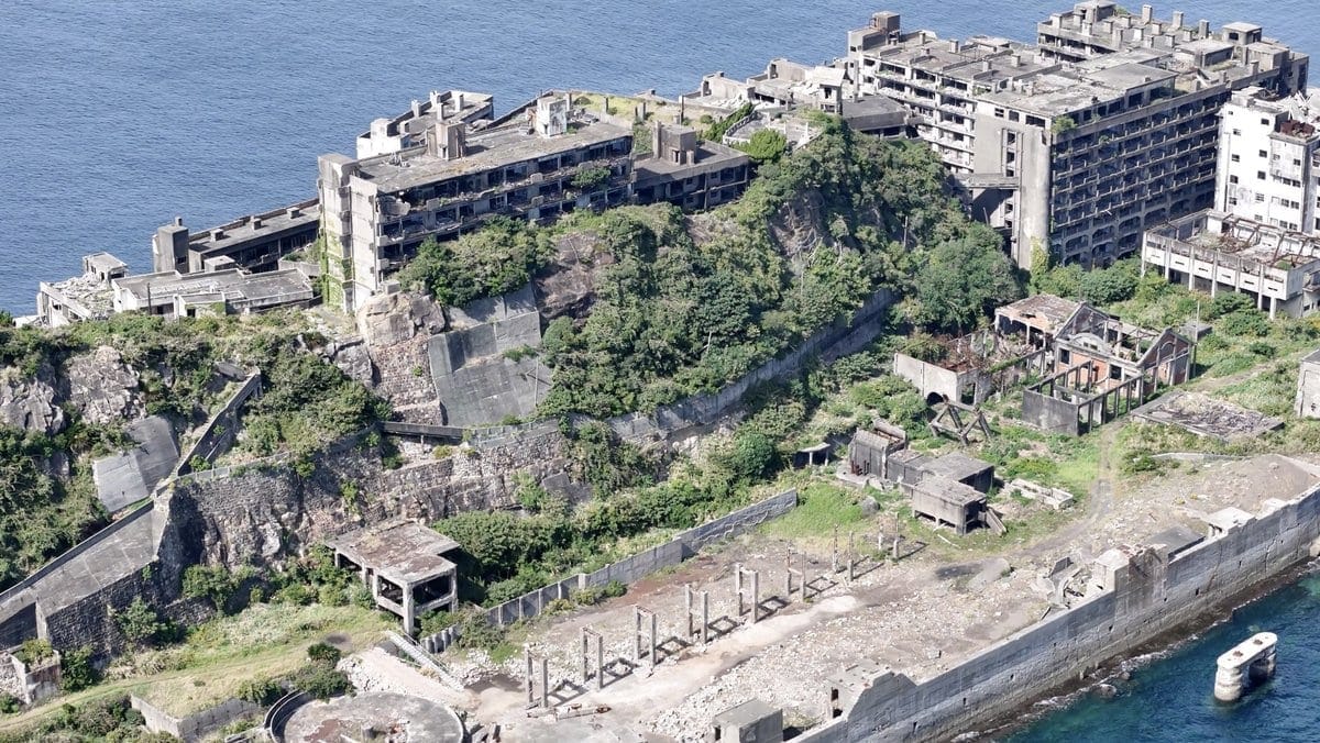 軍艦島 島上的建築遺跡