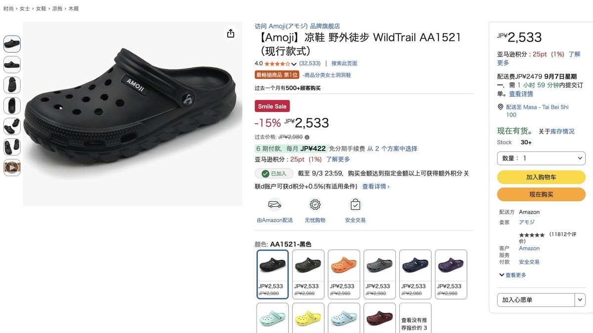 Amoji WildTrail AA1521 洞洞鞋