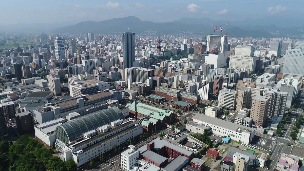 札幌的街景(空拍)