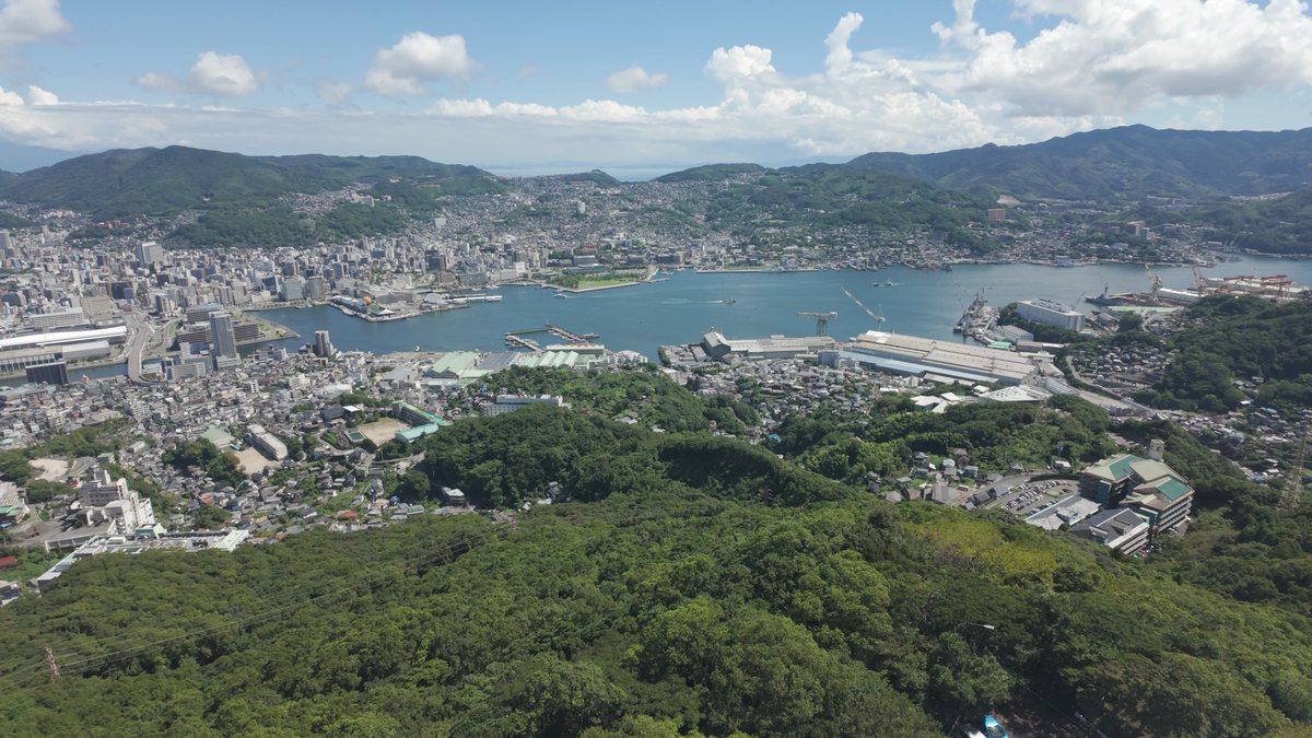 從稻佐山看長崎市的街景