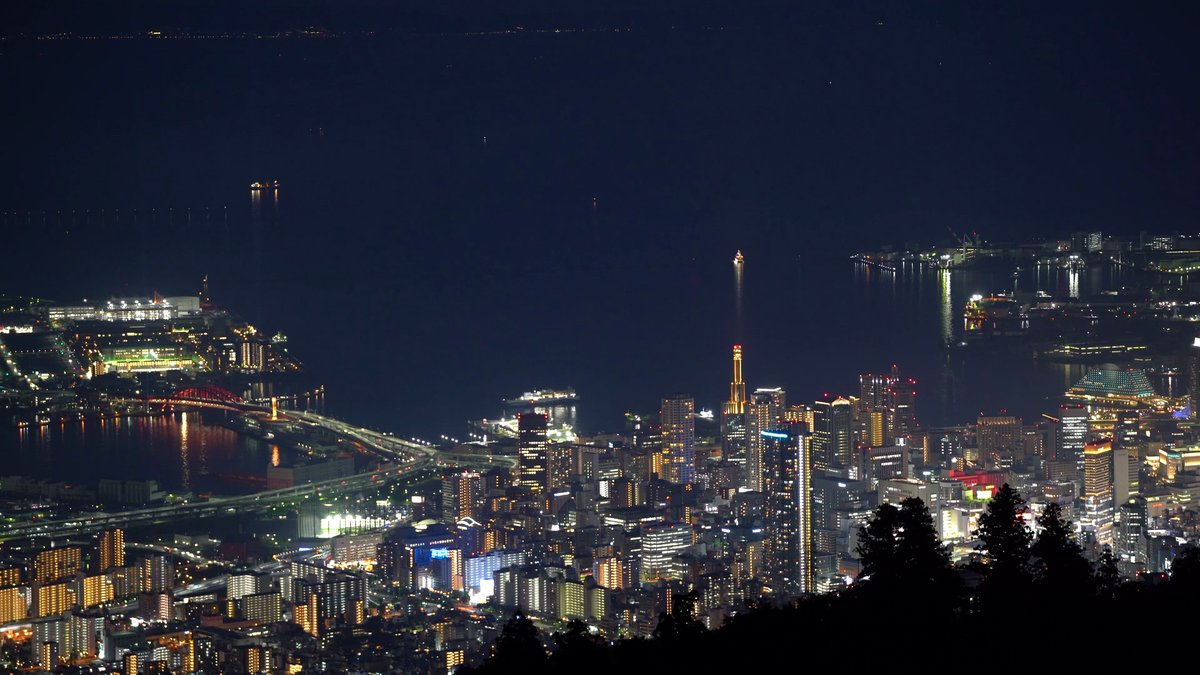 神戶港的夜景