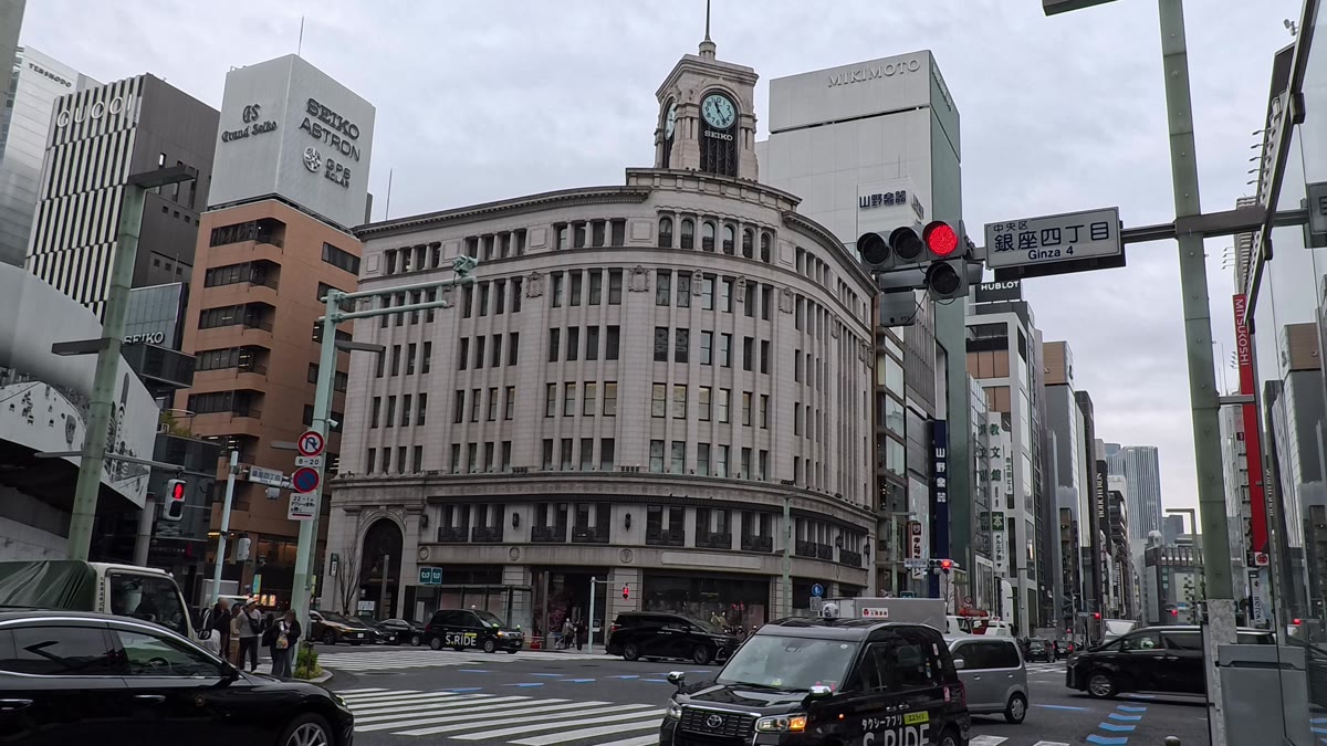銀座四丁目路口的SEIKO HOUSE GINZA（舊和光本館）