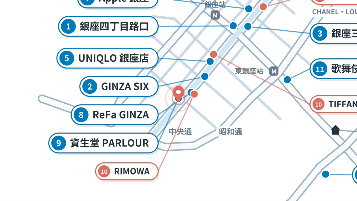 資生堂 PARLOUR 銀座本店的位置