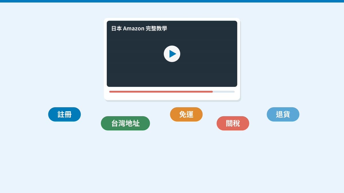 日本 Amazon 完整教學影片的內容