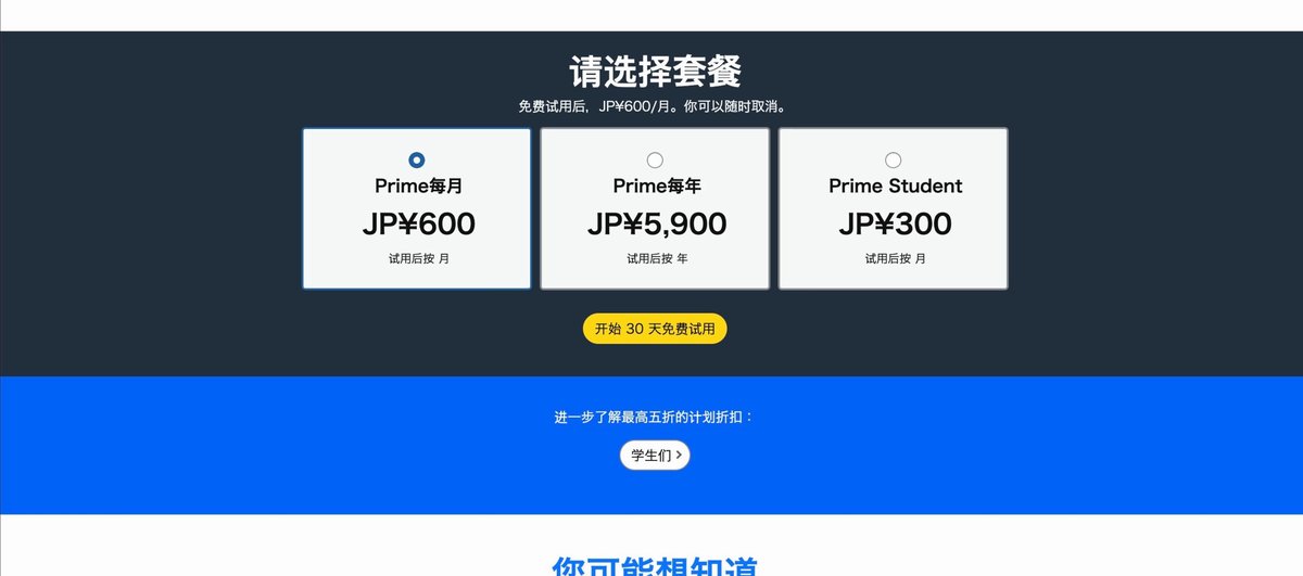 Prime 會員的月費和年費